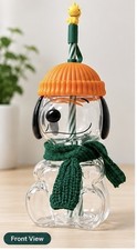 NEW 2026 Snoopy Collectible Glass Cold Cup Special Edition -USA picture