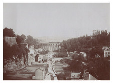 Luxembourg, La Passerelle, general view vintage print, print d'Ti era picture