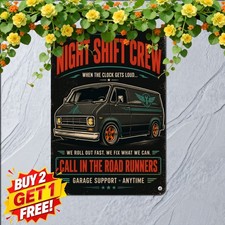 Retro Action Van Tough Hero Team Poster Metal Tin Sign Vintage Cinema Decor picture