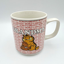 Vintage 1978 Garfield & Pooky WORLD'S GREATEST GRANDMA Mug Jim Davis Love Hug picture