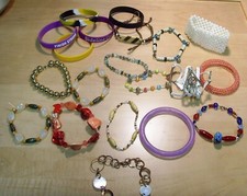 20 vintage nice assorted Ladies girls bracelets lot estate sale fv1629 picture
