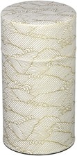 Yamako Pokkan a Japanese Tea Tin Canister, Air Tight, Double Lid, 200g Tea Ca... picture