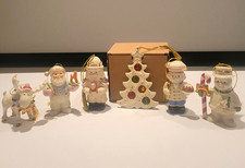 Lenox Ceramic Christmas Ornament Lot of 6- 2003,2007,2010 2015,2020 picture
