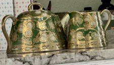 Hand Painted Moriage Teapot And Creamer IEC & co. 1930’s Mint picture