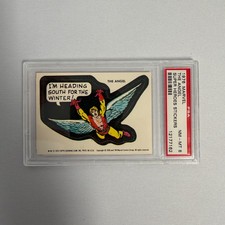 1976 Topps Marvel • The Angel • Super Heroes Stickers • PSA 8 picture