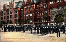 Gonzaga College Drill Spokane Washington Students Formation Postcard picture