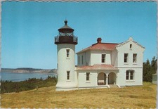 Washington WA Lighthouse and buildings at Fort Casey Historical 4x6 Postcard picture