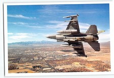 Postcard F-16 Pilot Over Northern Las Vegas Nellis Air Force Base picture