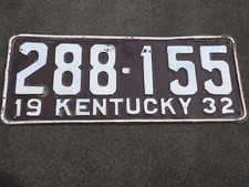 Antique 1932 Kentucky License Plate picture