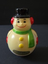 Vintage Kiddie Products Musical Roly Poly Snowman Toy Chime No 673 Hong Kong picture