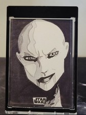 2024 Topps Chrome Star Wars Asajj Ventress Dan Riveron Sketch Auto 1/1 picture