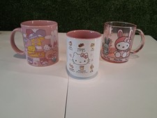 Sanrio Hello Kitty & Friends Mugs Lot Set of 3 Ceramic Acrylic Silver Buffalo... picture
