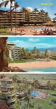 3~Postcards  Maui, HI Hawaii  SHERATON-MAUI HOTEL  Pool~Beach~Bird's Eye Views picture
