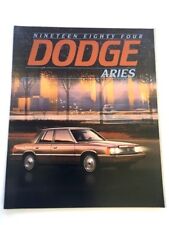 1984 Dodge Aries K Deluxe K-car Original Sales Brochure Catalog picture
