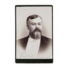 1890 Pennsylvania Congressman George Franklin Huff Signed Cabinet Card Photo CDV picture