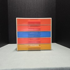 Vintage 1970s Plastic Desk Organizer Mod Space Age Stackable Drawers Mid Century picture