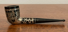 Vintage Medico Briar Tobacco Pipe Ornate Metal Overlay M Stem 6