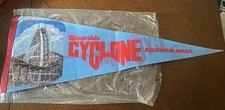 Vintage Riverside Cyclone Pennant • Agawam Mass Roller Coaster picture