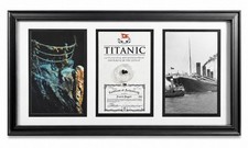 Titanic Coal Artifact | Framed Display | 15x8 | w/ COA | Genuine Wreck Artifact picture