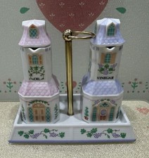 Lenox Spice Village Oil Vinegar Set with Caddy Tray, Vintage 1993 - NEW picture