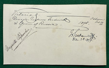 Antique Signed Page Empress Victoria Frederick Hohezollern Germany Seckendorff picture