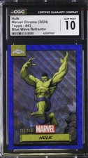 2024 Topps Chrome Marvel Hulk #43 Refractor Blue Wave /150 picture