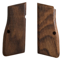 WWII GERMAN BROWNING 9MM HIGH POWER WOODEN REPLACEMENT PISTOL GRIPS picture