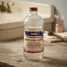 RARE Vintage 1967 SILVEX Isopropyl Alcohol Bottle, Park Products H-E-B Texas picture