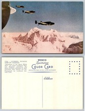 Mt McKinley Alaska Lockheed Hudson Bombers Aircraft Postcard picture