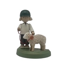 Werkstaetten Flade Miniature 5106 Boy With Lamb Figurine Erzgebirge picture