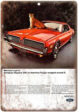 Mercury Ford Cougar Vintage Automobile Ad Reproduction Metal Sign A302 picture