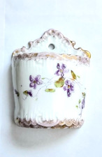 Antique LIMOGES FRANCE Calling Card Holder AKCD Porcelain Desktop Accessory picture