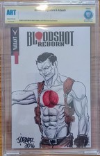 JAMES O'BARR ORIGINAL ART CBCS BLOODSHOT ART SIGNED - NOT CGC - CROW CREATOR picture