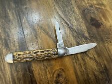Vintage Henry Sears and Sons Pocket Knife 2 Blade w/ Bone Handle (38) picture