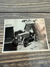 Vintage Black & White Photograph Of Early 20th Century Automobile & Driver On Fa picture