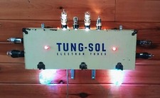 Vintage Folk Art Lighted Sign Advertising Display Tung-Sol Electron Power Tube picture