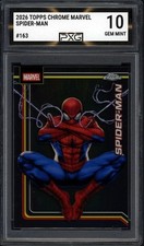 2026 Topps Chrome Marvel SPIDER-MAN #163 Graded PXG 10 Gem Mint picture