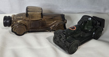 2 VINTAGE 70'S AVON CAR STERLING SIX & STRAIGHT LIGHT AFTER SHAVE BOTTLES EMPTY picture