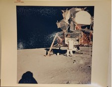 Apollo 11 Vintage NASA Red Number Photo Buzz Aldrin Lunar Surface + Armstrong picture