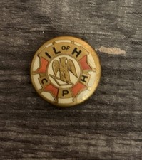 Vintage IL of H CPH Cross Pinback Button picture