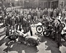 1953 THE WILD ONE MOTORCYCLE 8x10 MOVIE PHOTO BRANDO GANG FIGHT TOUGH GUY MAYHEM picture