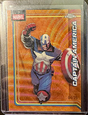 2026 Topps Chrome Marvel Captain America Wave Refractor, /25 picture