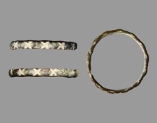 Ancient Mesapotamian Bronze Geometric Stamped Ring Size 8 c. 1200-600 BC COA picture
