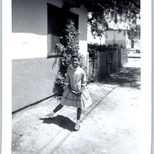 c1950s African American Cute Girl Dress Posing 5