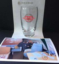 PRESIDENT JOHN F KENNEDY -GLASS JFK USED ON 'AIR FORCE ONE'- WHITE HOUSE-ISSUED picture