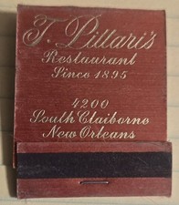 New Orleans T. PITTARI'S Lobster French Vtg Used Matchbook LA XL7 picture