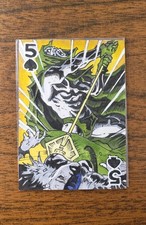 ACEO ORIGINAL OOAK HAND-DRAWN 1/1 SKETCH Spectre, 5 of Spades Signed By Artist picture