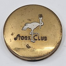 Vintage Stork Night Club Make Up Compact New York Deep South Pressed Powder READ picture