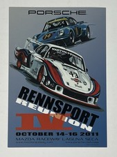 2011 Porsche Rennsport Reunion IV, 8.5 x 6 Mazda Raceway Laguna Seca, Ad Card picture
