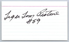 Tiger Tom Pistone Signed Index Card - NASCAR - Race Car Driver picture